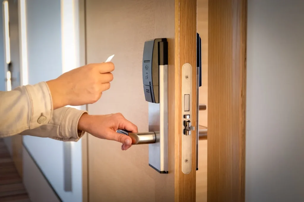Keyless entry doors