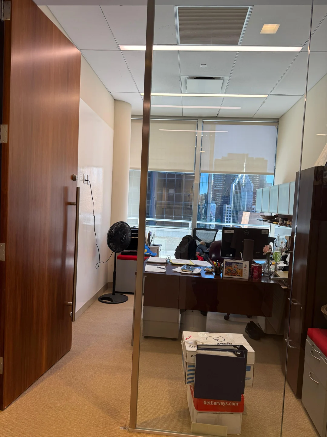 Office door latch serviced by Rainbow Locksmith in NYC